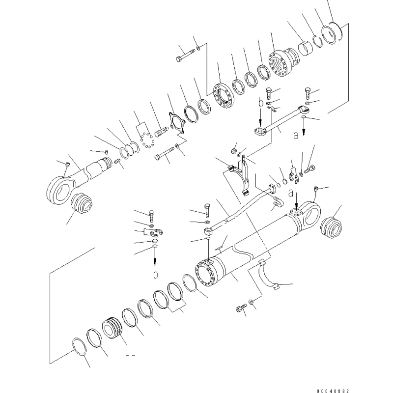 707-44-18280 ремкомплект гідро циліндра KOMATSU PC200, PC210, PC220