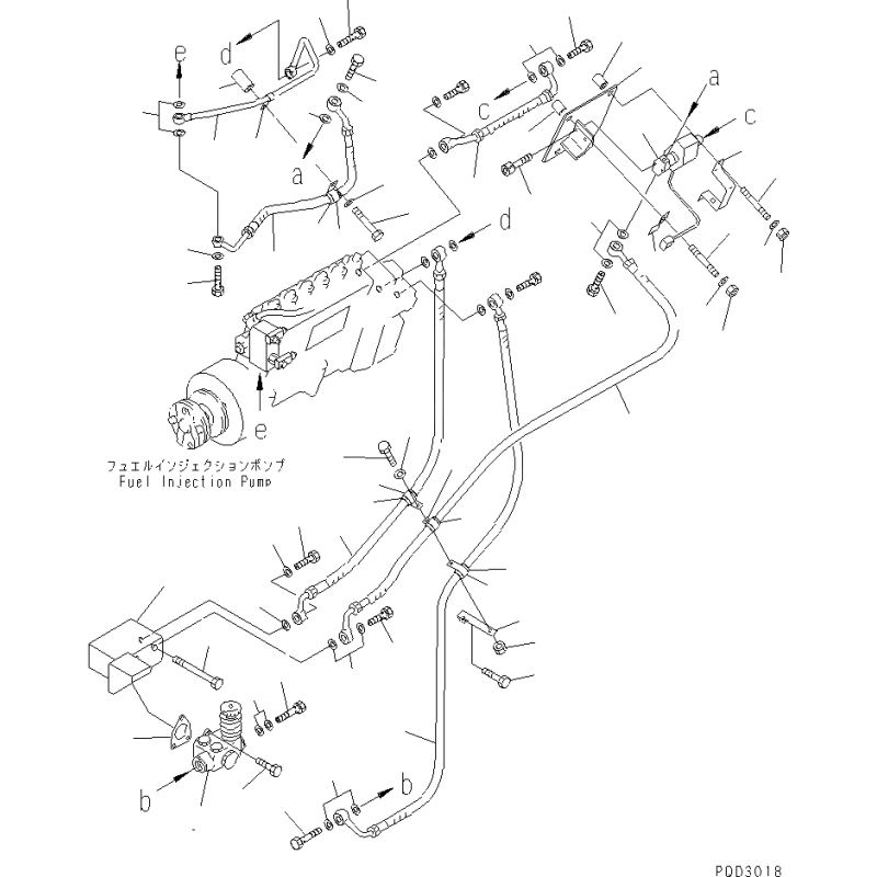 6215-71-7830 Патрубок Паливної Лінії 1/2 Komatsu Sa12v140-1u. Київ.