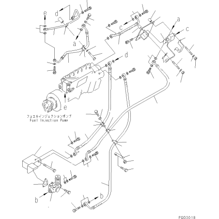 6215-71-7830 Патрубок Паливної Лінії 1/2 Komatsu Sa12v140-1u. Київ.