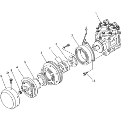 ND247300-5330 зчеплення компресора кондиціонера KOMATSU D155a, D275a, D31pX
