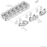 6261-11-5880 прокладка колектора KOMATSU 6D140, SAa6D140