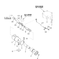 205-01-k1500 air filter housing komatsu pc210, pc240lc