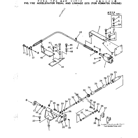 561-43-41210 трос педалі акселератора KOMATSU HD785