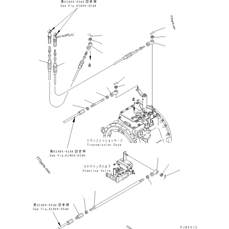 198-43-33130 трос керування живленням KOMATSU D155A, D155AX, D475A