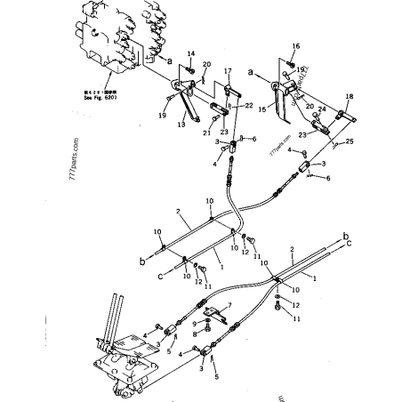 205-43-73540 трос керування рухом KOMATSU PC200, PC220, PC240, PF5