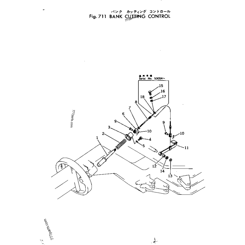 238-43-19130 трос керування укосами KOMATSU GD500R, GD505A, GD600R